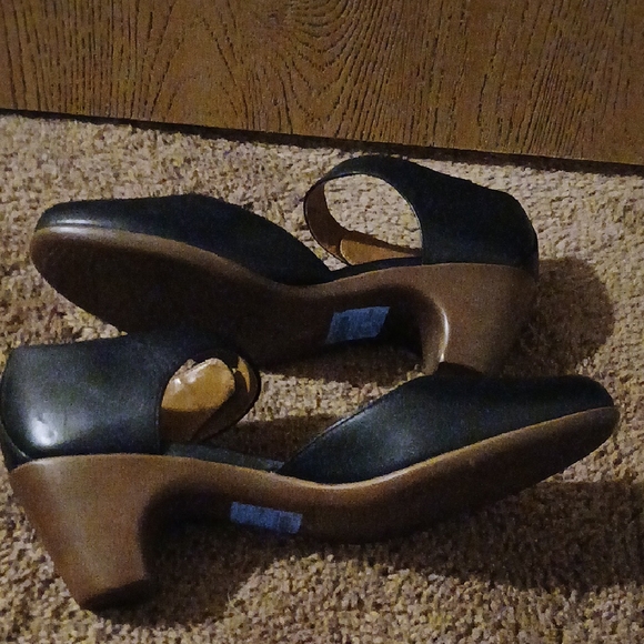 Easy Spirit Black Mary Jane Heels Genuine Leather - Picture 6 of 9